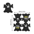 thumbnail image 3 of 20 Pcs Halloween Ghost Shaped Paper Napkins, Large 12 Inch Black Disposable Dinnerware for 20 Guests, Spooky Funny Party Tableware Decorations, 3 of 7