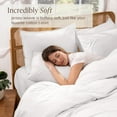 thumbnail image 4 of Bare Home Organic Cotton Jersey Duvet Cover Set with Shams, 3-Piece, Full/Queen, White, 4 of 10