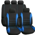 thumbnail image 2 of LOVIVER 9pcs Blue Car SUV 5-Seats Seat Cover Polyester Front+Rear Cover Protector, 2 of 8