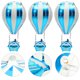 thumbnail image 3 of KAKOWELY 6 globos aerostáticos de aluminio con forma de globo, decoración para fiestas de cumpleaños, baby shower, celebraciones con temática de viajes y decoración de aulas., 3 of 5