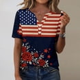 thumbnail image 2 of MEICHEN Summer Usa 250th Anniversary Tops for Women Casual Print Blouses Patriotic Graphic Tees Short Sleeve V Neck T Shirt, 2 of 6