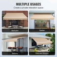 thumbnail image 6 of Retractable Awning 12x10 ft, Patio Sun Shade, Outdoor Manual Awning with Crank, Water-Resistant Polyester Shelter for Backyard, Balcony, Window, 6 of 7