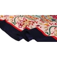 thumbnail image 4 of Grace Scarves 100% Silk Scarf, Extra-Large, Botanical Flourish, Cyan/Dark Blue, 4 of 4