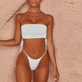 thumbnail image 2 of LYXSSBYX Swimsuits for Women Two Piece Womens Women Swimwear Tube Solid Bandage Two-Piece Swimsuit Bikini Swimming Beachwear, 2 of 3