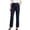 Navy, variant on cocolona Womens High Waist Business Casual Dress Pants Elastic Waist Straight Wide Leg Commute Work Pants with Pockets
