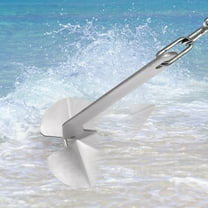 Miumaeov Boat Anchor Small Yacht Boat Anchor Marine Wing Style Anchor Stainless Steel