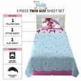 thumbnail image 2 of Franco Kids Bedding Super Soft Microfiber Sheet Set, 3 Piece Twin Size, Trolls World Tour, 2 of 3