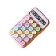 thumbnail image 2 of Calculadora de 10 dígitos, botones mecánicos de accesorios de escritorio portátil Pantalla de bolsillo básico para la escuela primaria Púrpura, 2 of 8