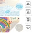 thumbnail image 3 of Yayeee Bath Rug for Bathroom Floor Non Slip Rectangle Fluffy Soft Absorbent Mat, 16"x24", Beige Rainbow, 3 of 7