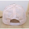 thumbnail image 4 of YooGuoGuo Women Lace Baseball Cap Bling Rhinestone Pearl Floral Summer Breathable Mesh Sun Hat Adjustable Outdoor, 4 of 7