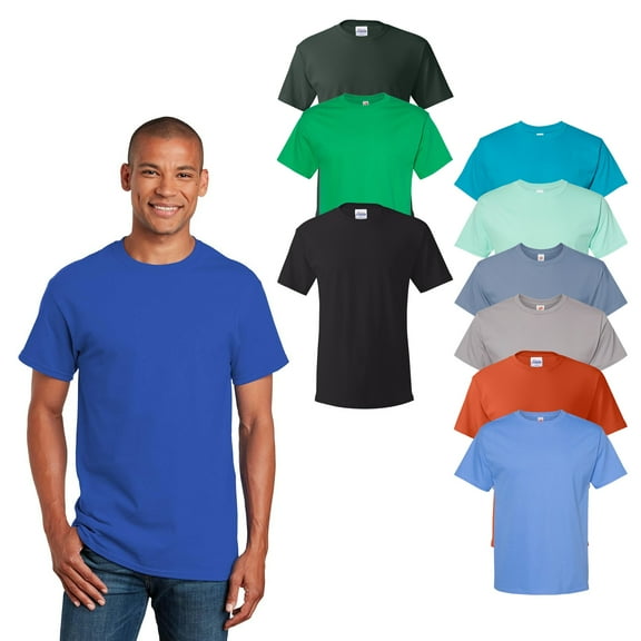 Hanes Men’s Short Sleeve Tee - 9 Pack, Assorted Color Essential 100% Cotton Crew Neck T-Shirt, S