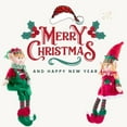 thumbnail image 6 of Elf Plush Christmas Stuffed Dolls Boy and Girl Elves Holiday Cute Toys Fun Kids Buddy Figurine Holiday Party Festive Decor Gift (Green 1PCS), 6 of 6