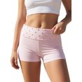 thumbnail image 1 of Shorts de verano para mujer con dobladillo, color liso, remaches, cintura baja, ajustados, estilo streetwear., 1 of 9