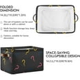 thumbnail image 3 of Storage Basket Colorful Question Mark Foldable Canvas Laundry Baskets Bin Waterproof Inner Layer with Sturdy Handles for Toy Nursery Blanket Clothes 2 Pack, 3 of 7