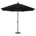 thumbnail image 2 of Parasol de Marché en Aluminium 11 Pieds Inclinaison Col Noir Mat/pacifica/ginkgo, 2 of 2
