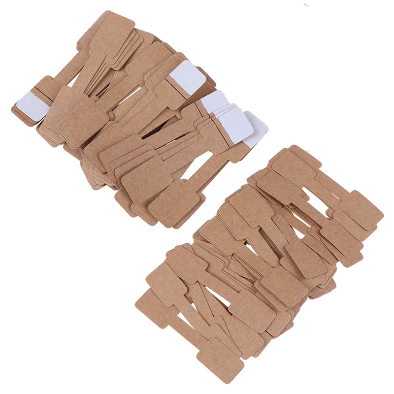 50/100Pcs Quadrate Blank Price Tags Necklace Ring Jewelry Labels Paper StickNWHH 