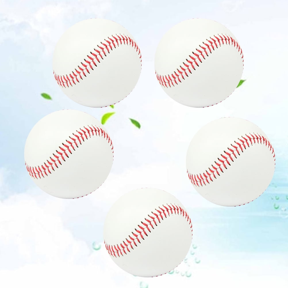 GOOHOCHY 5-Pack Reduced-Impact Baseballs Official Training Outdoor Soft Practice for Youth and Adults