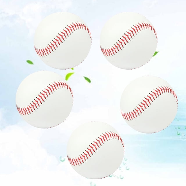 OULII 5 Pcs Baseball Pratique Baseballs Liège Composite pour Pratique Intérieure et Extérieure