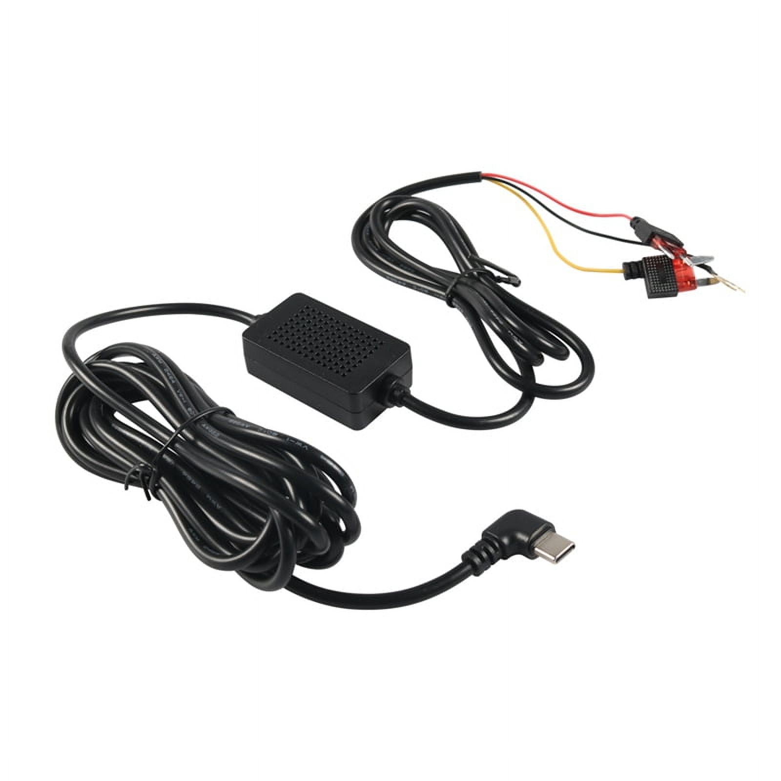Dash Cam Acc Hardwire Kit, USB Type C Dashcam Kit Step-Down Cable, 12V-24V to DC 5V 3A Car Dash Charger Power Cord