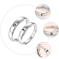 thumbnail image 4 of CIMAXIC 2Pcs Creative Couple Rings Decorative Rings Open Design Ring Jewelry (Silver),0.79"X0.79"X0.12", 4 of 4