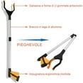 thumbnail image 5 of Aluminum Alloy Grabber with Magnetic Tip, Heavy Duty Grabber, Foldable Pick Up Stick for Elderly and Disabled, Contributes to Convenient Garbage Collection and Garden Waste Management, (79cm, Orange), 5 of 5