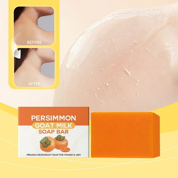 Mirai Clinical Persimmon Soap Bar for Body (100g) - Nonenal Odor Control with Japanese Persimmon and Green Tea Extract - Deodorant Soap Bar for Men & Women