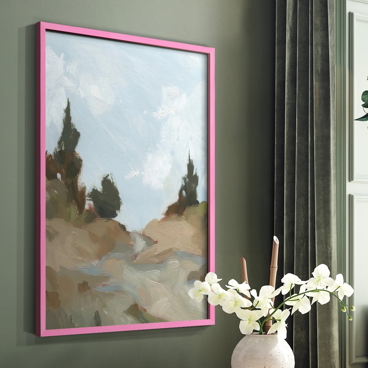West Fork Hiking Trail I Framed Print in Pink Solid Wood 8 x 10 Framed Print