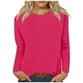 thumbnail image 2 of LYEAA Long Sleeve Tunic Tops for Women Warm Fashionable Crew Neck Shirts Stylish Solid Winter Pullover Comfortable Dressy Casual Outfits Loose Lightweight Clothes S, 2 of 5
