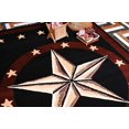 thumbnail image 3 of Furnish My Place 625 Star Black 3'6"x5'6" Texas Western Star Decor Cowboy Area Rug, Stain Resistant Mat, Latex Backed Rugs, Black, 3 of 8
