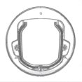 thumbnail image 2 of Pet Door Transparent For Cats Small Dogs Round Cat Flap With Door Liner Kit For Sliding Glass Door, 2 of 4