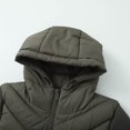 thumbnail image 6 of Women's Oversized Casual Solid Color Hooded Long Sleeve Parka Jacket Coat Outerwear Warm Windproof Winter Fashion Gift for Women | CSEONE,White L, 6 of 9