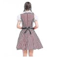 thumbnail image 4 of Disfraz tradicional de Oktoberfest para mujer, vestido Dirndl de cerveza alemana con delantal, disfraz de Cosplay, vestido de fiesta Xs-6xl de talla grande, 4 of 5