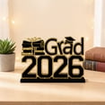 thumbnail image 1 of Grad 2026 Tabletop Decor - Black & Gold Graduation Sign with Cap, 2026 Graduation Party Centerpiece, Perfect Gift for Graduates, 1 of 5