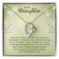 thumbnail image 2 of To My Daughter Nothing That Could Lessen My Love For You Forever Necklace w Message Card, 2 of 8