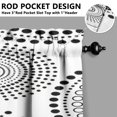 thumbnail image 3 of Mandala Design Kitchen Curtains - Vintage Tier Cafe Curtains for Bathroom Living RV Rod Pocket Window Drapes 36 Inch 2 Panels Set 28"x36" Window Treatment Tiers, 3 of 4