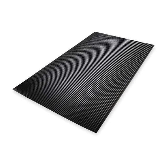 Notrax Black Switchboard Mat, 1/4 in Thick, Vinyl 830S0035BL
