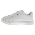 thumbnail image 3 of Kensie Girl Lace Up Stars Girls Casual Sneakers. (Little Kids Big Kids), White Silver, Size: 12, 3 of 7