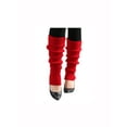 thumbnail image 2 of INSPIRE CHIC Jambières Tricotées Côtelées à Volants pour Femmes, Longueur au-Dessus du Genou, Rouge, 2 of 6