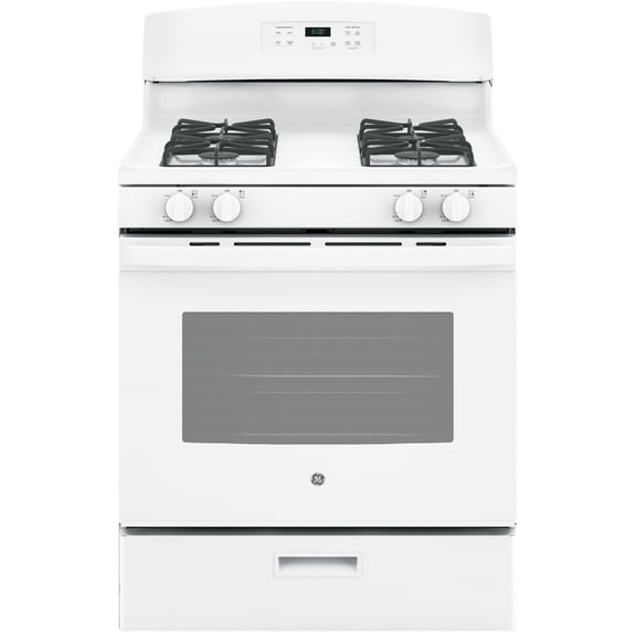 GE Cuisinière Autoportante au Gaz 30 Pouces Blanche JCGBS60DEKWW