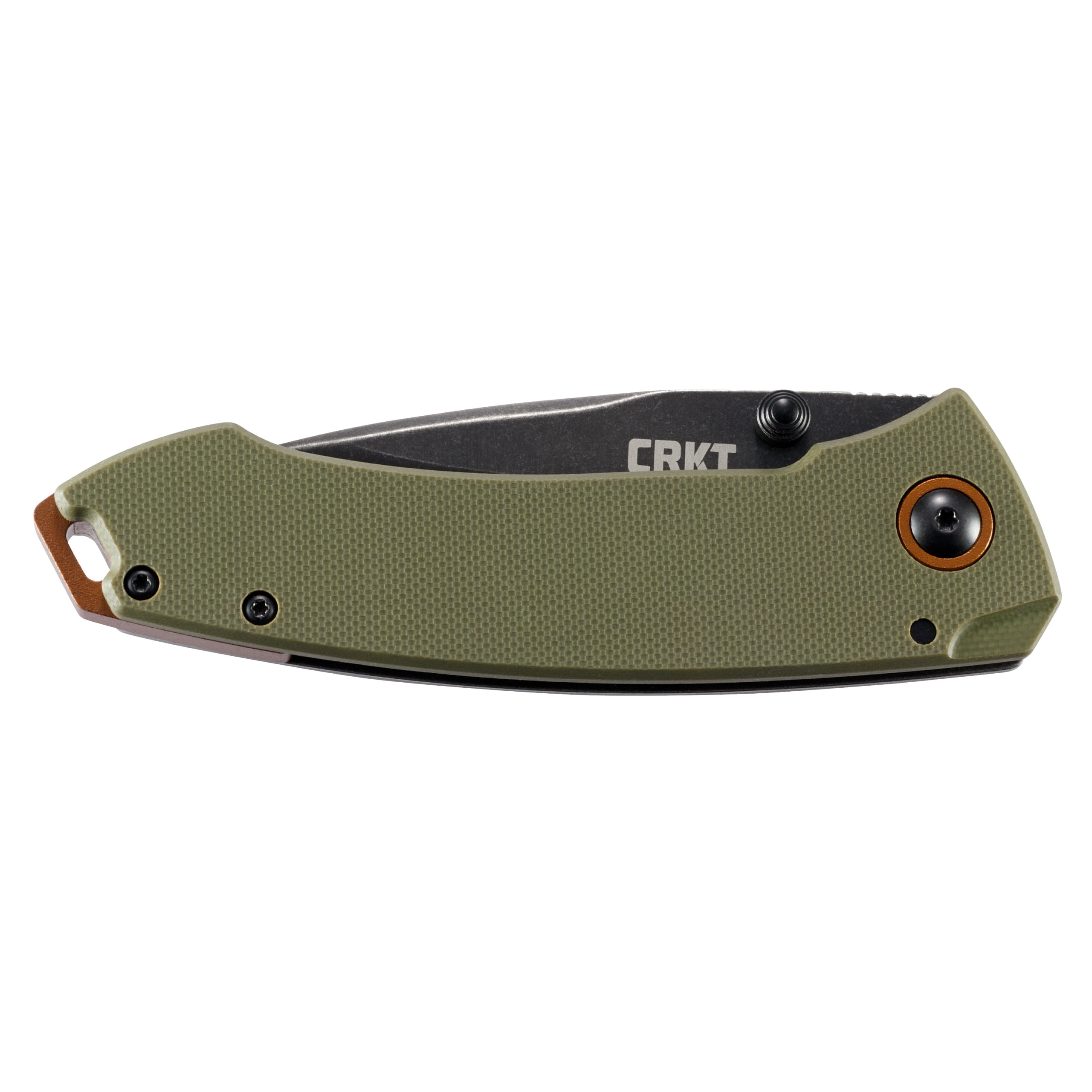CRKT Tuna Everyday Carry EDC Pocket Folding Knife with Frame Lock: Stainless Steel Plain Edge Blade, G10 Handle, Pocket Clip, 2520