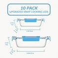 thumbnail image 6 of 20-Piece Stackable Glass Food Containers - 10 Airtight Lids Microwave Oven Safe for Meal Prep Pantry, 6 of 16