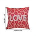 thumbnail image 3 of Funda de cojín decorativa de San Valentín | 45 x 45 cm | Poliéster multicolor para sofá y decoración navideña del hogar, 3 of 6