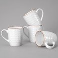 thumbnail image 5 of Famiware Eden 4-Piece 14oz Coffee Mugs Set, White Dots, 5 of 6