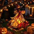 thumbnail image 6 of Liamobondopolis Stained Glass Style Witch Pumpkin Acrylic Hanging Ornament for Halloween Window Door Wall Decor 7.87 In, 6 of 8