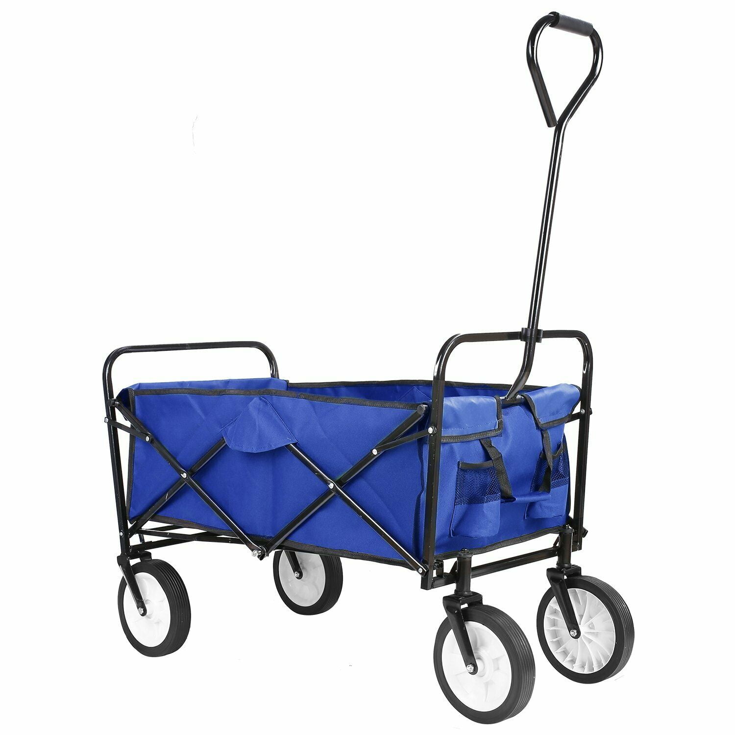 OKVAC Collapsible Utility Wagon Folding Outdoor Cart Trolley - Walmart.com