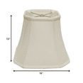 thumbnail image 2 of 16" White Slanted Square Bell Monay Shantung Lampshade, 2 of 5