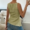 thumbnail image 5 of VIWORLD Women's Minimalist Button-Up Tank Square Neck Sleeveless Vest Chic Going Out Top for Casual Wear Green，S, 5 of 6
