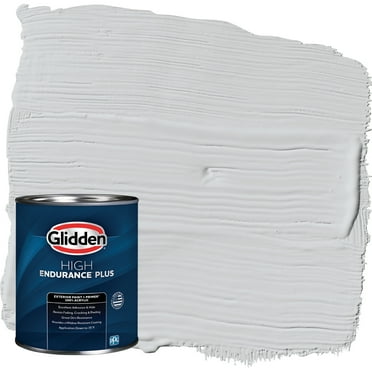 Glidden HEP Exterior Paint   Primer Semi-Gloss, Elemental / Gray, 1 Quart