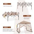 thumbnail image 2 of INTER HUT 10x10 Pop up Canopy Tent with Mesh Netting, Slant Leg Instant Screened House Gazebo, Beige, 2 of 7