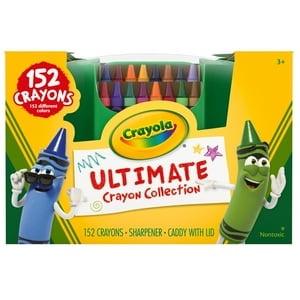 Crayola Ultimate Crayon Box Collection (152ct), Bulk Kids Crayon Caddy,  Classic & Glitter Crayons, Art Supplies